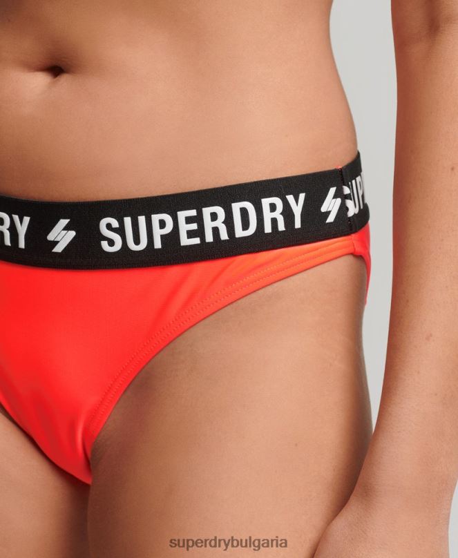 Superdry облекло N00H3239 корал Жени рециклирани еластични бикини слипове