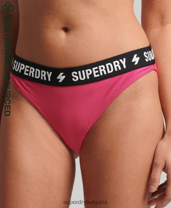 Superdry облекло N00H3241 розово Жени рециклирани еластични бикини слипове