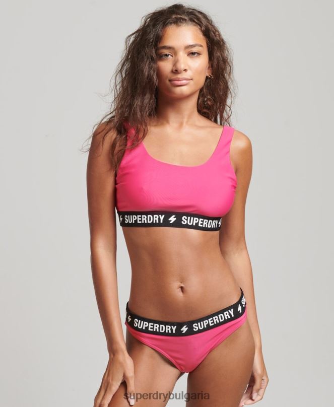 Superdry облекло N00H3243 розово Жени кодово еластично горнище на бикини