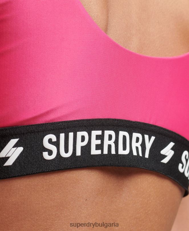 Superdry облекло N00H3243 розово Жени кодово еластично горнище на бикини