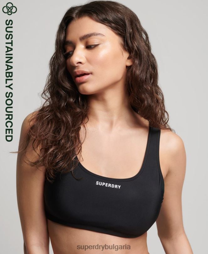 Superdry облекло N00H3245 черен Жени съществено горнище на бикини