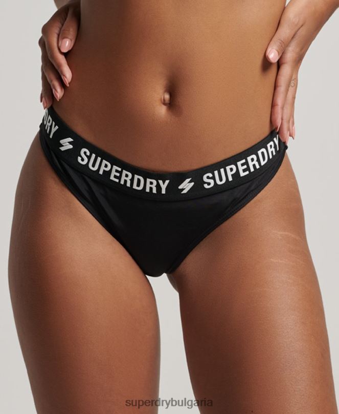 Superdry облекло N00H3246 черен Жени рециклирани еластични бикини слипове