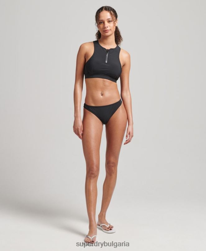 Superdry облекло N00H3255 черен Жени горнище на спортни бикини за плуване