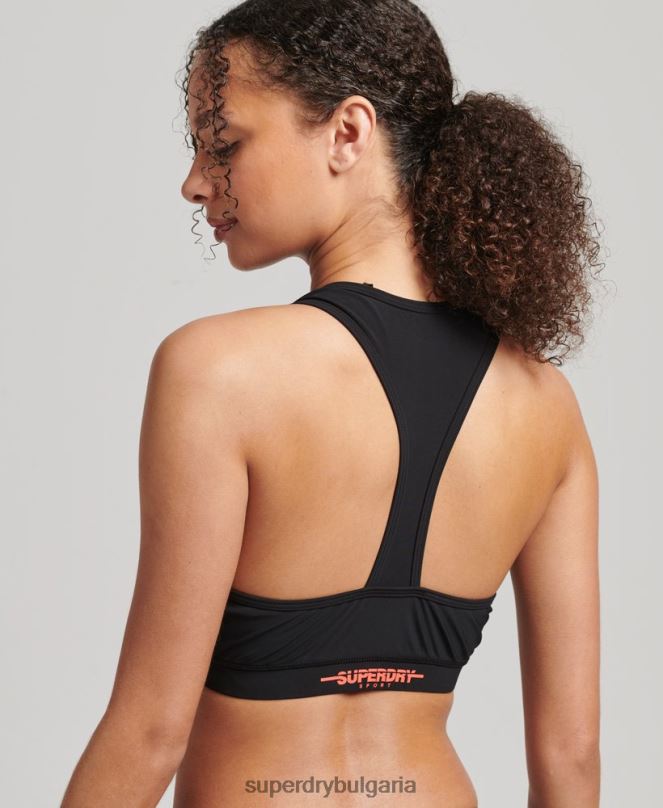 Superdry облекло N00H3255 черен Жени горнище на спортни бикини за плуване
