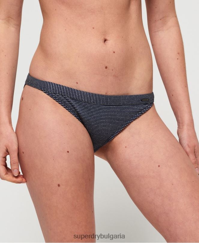 Superdry облекло N00H3260 военноморски флот Жени фиксирани бикини Kasey
