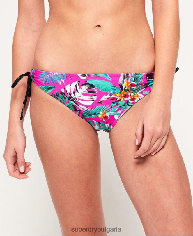 Superdry облекло N00H3261 розово Жени долнище на бикини с електротропична връзка