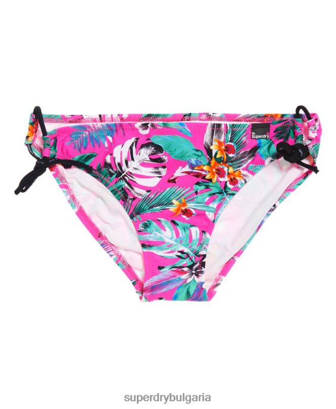 Superdry облекло N00H3261 розово Жени долнище на бикини с електротропична връзка