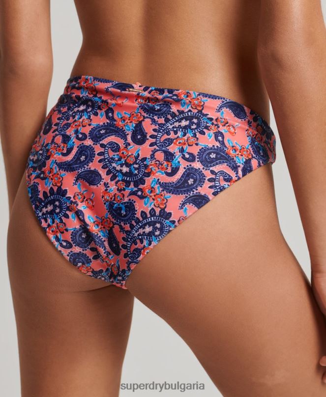 Superdry облекло N00H6644 корал Жени ретро бикини за сърф