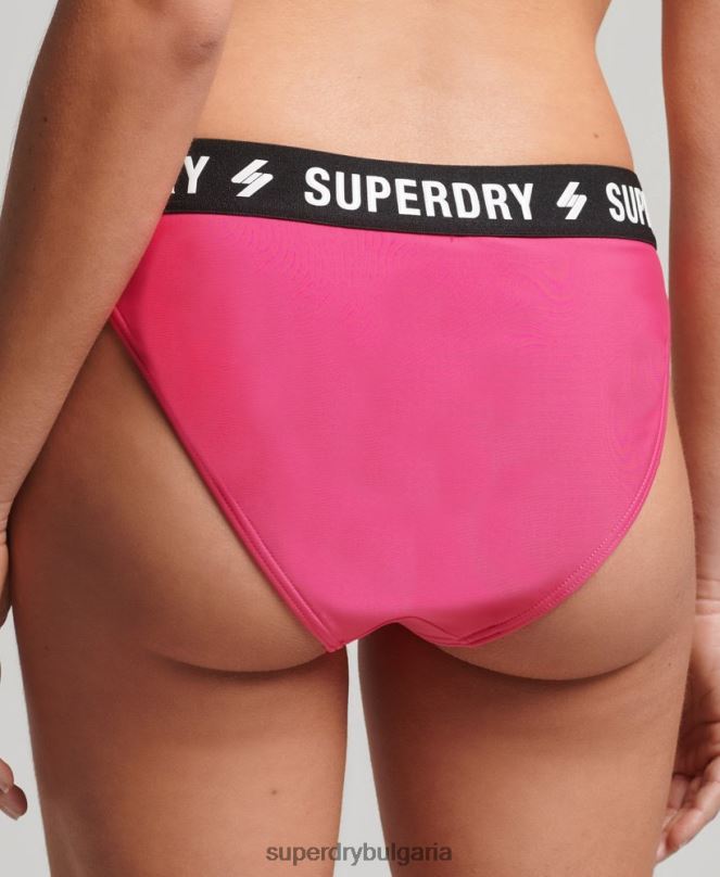 Superdry облекло N00H6697 розово Жени еластични рециклирани бикини слипове