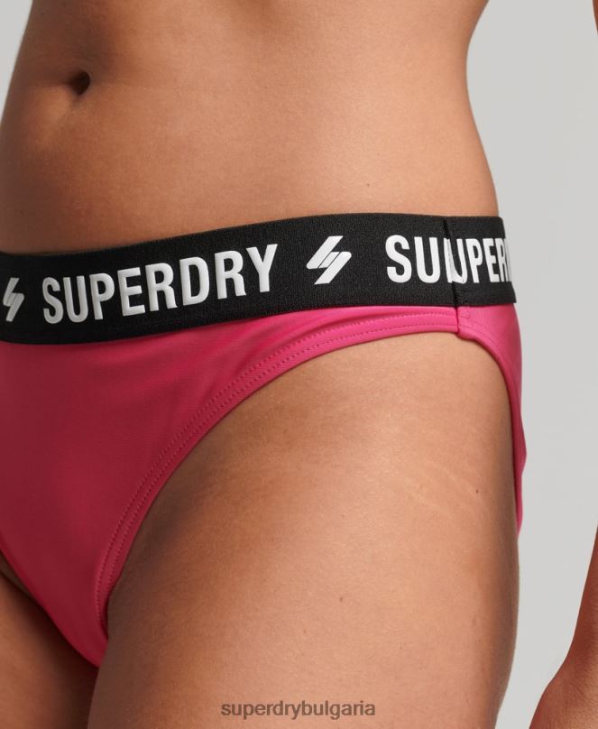 Superdry облекло N00H6697 розово Жени еластични рециклирани бикини слипове