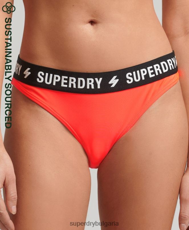 Superdry облекло N00H6733 корал Жени еластични рециклирани бикини слипове