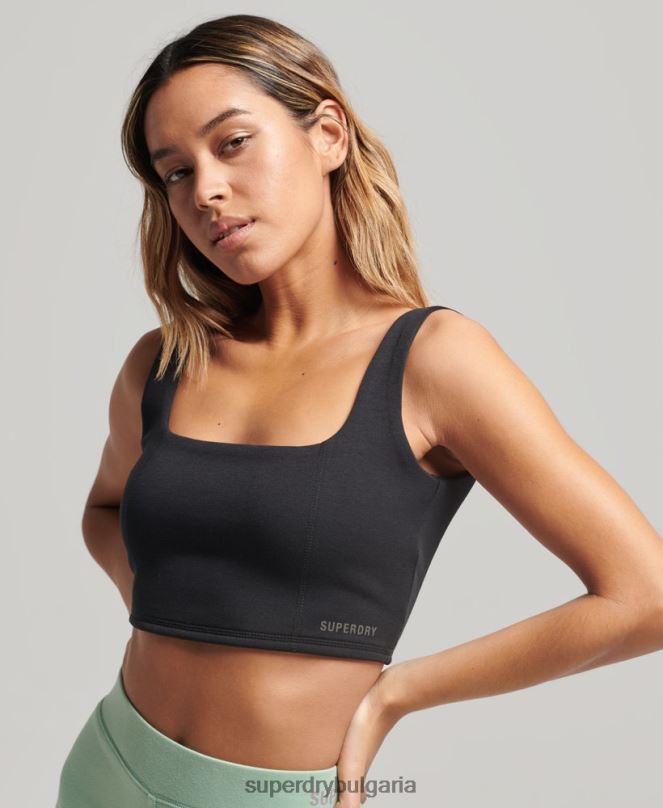 Superdry облекло N00H2947 черен Жени технологично горнище на сутиен