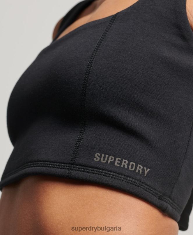 Superdry облекло N00H2947 черен Жени технологично горнище на сутиен