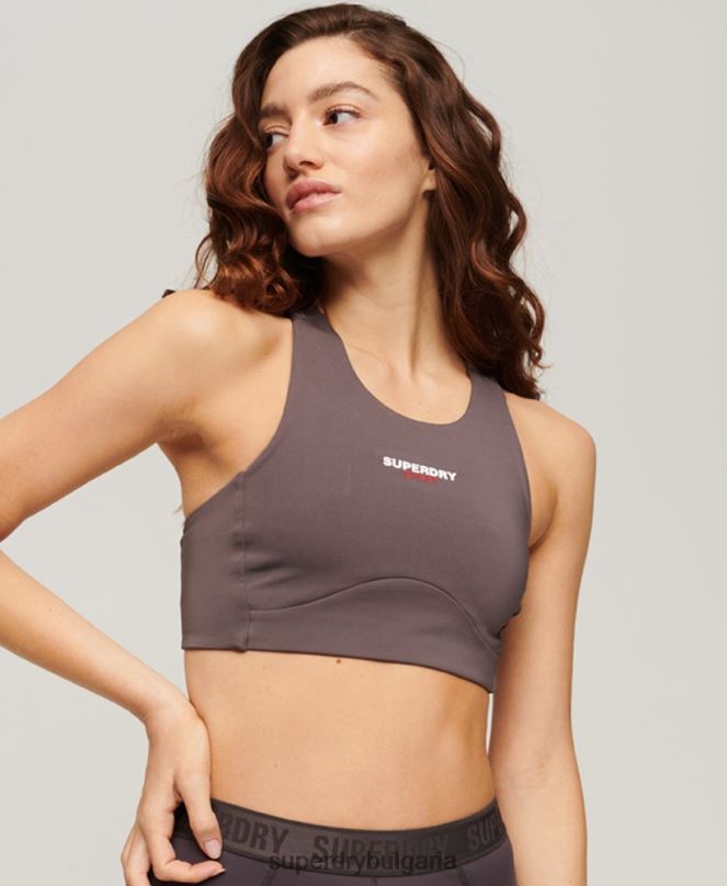 Superdry облекло N00H2996 сиво Жени core активен сутиен
