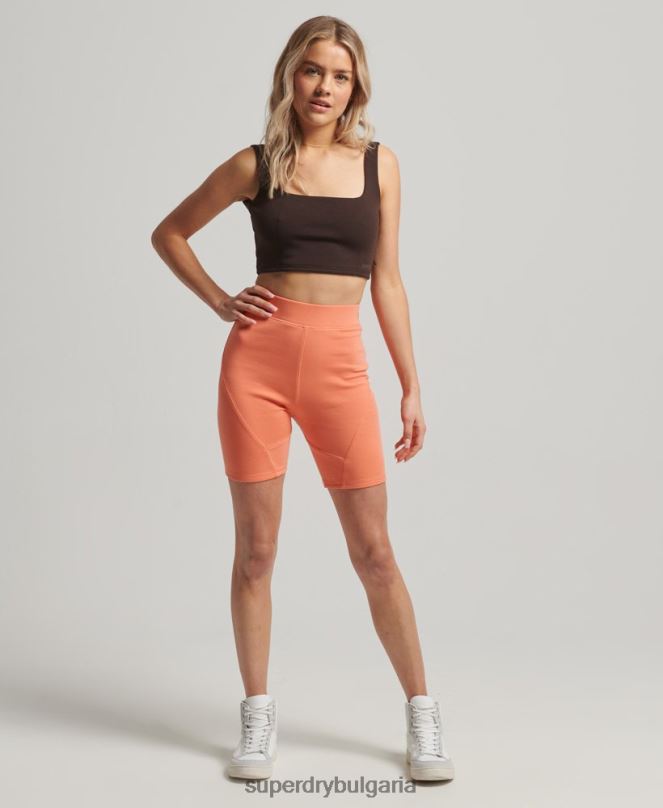 Superdry облекло N00H2997 кафяво Жени технологично горнище на сутиен