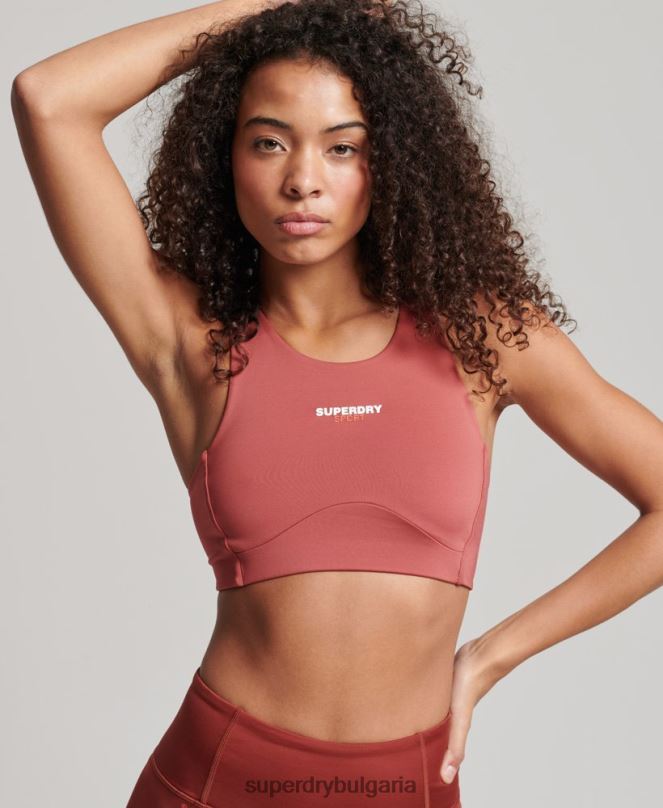 Superdry облекло N00H4173 кафяво Жени core активен сутиен