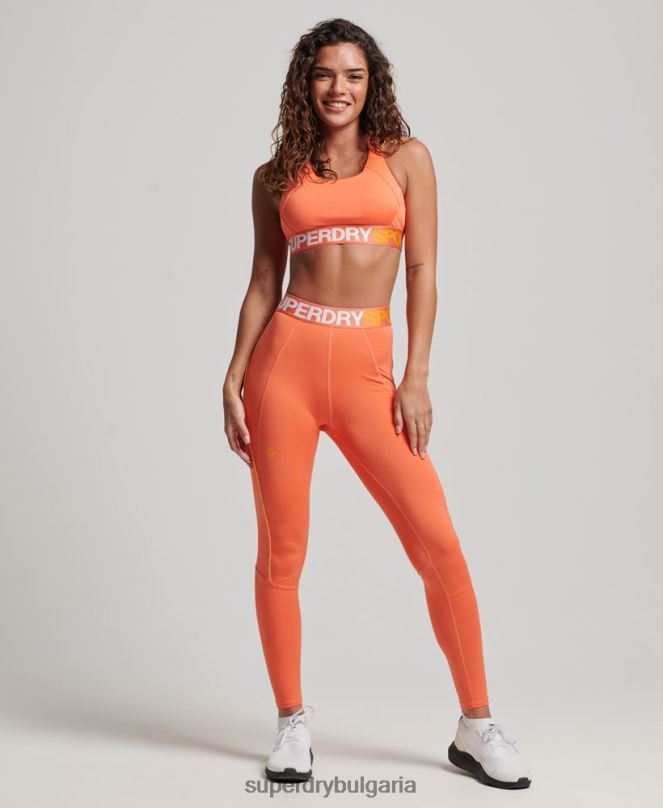 Superdry облекло N00H4179 оранжево Жени сутиен с брандиран ластик