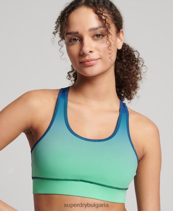 Superdry облекло N00H4188 тюркоаз Жени тренировъчен основен сутиен