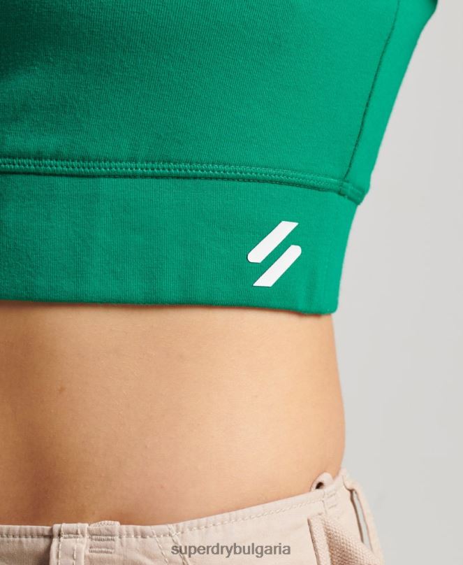 Superdry облекло N00H4194 зелено Жени спортен сутиен с основа от органичен памук
