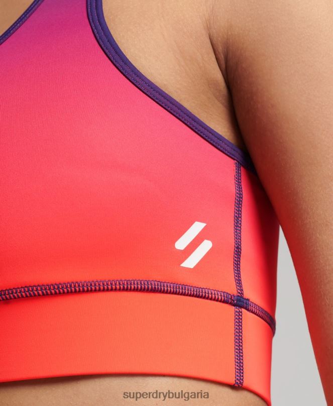 Superdry облекло N00H4201 корал Жени тренировъчен основен сутиен