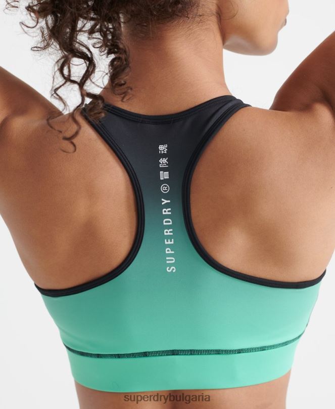 Superdry облекло N00H4203 тюркоаз Жени тренировъчен основен сутиен