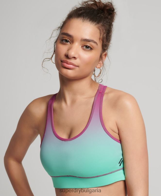 Superdry облекло N00H6345 тюркоаз Жени тренировъчен основен сутиен