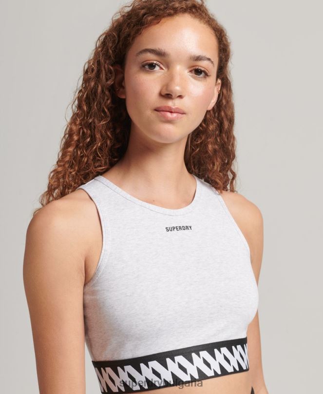 Superdry облекло N00H6533 сиво Жени горнище на сутиен с еластично лого