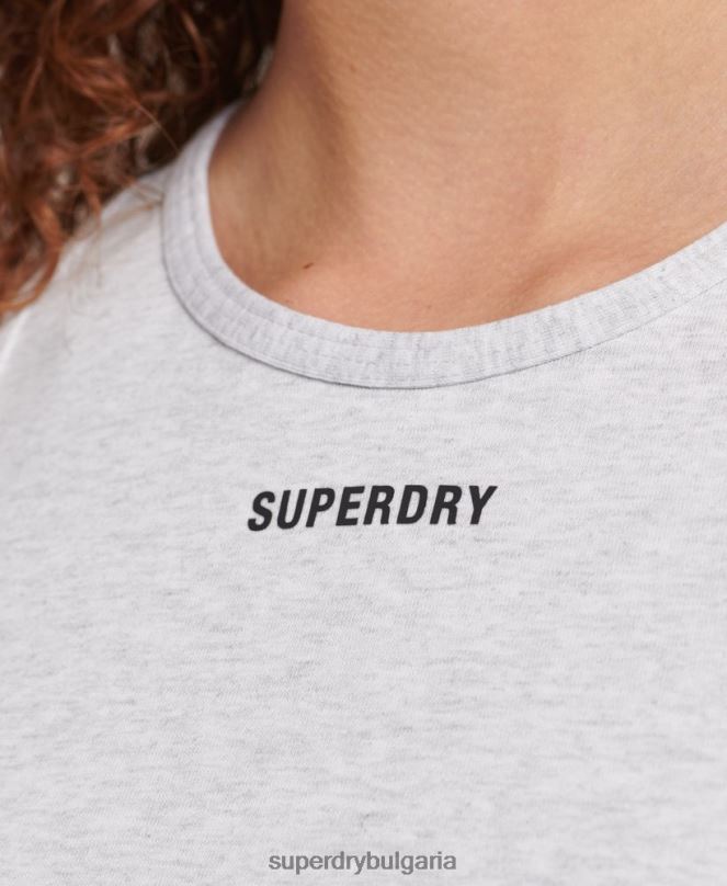 Superdry облекло N00H6533 сиво Жени горнище на сутиен с еластично лого