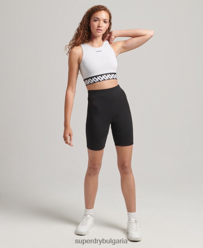 Superdry облекло N00H6533 сиво Жени горнище на сутиен с еластично лого