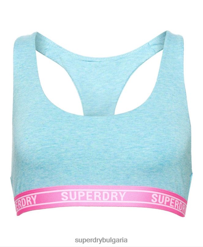 Superdry облекло N00H6572 син Жени бралетка с много лого от органичен памук