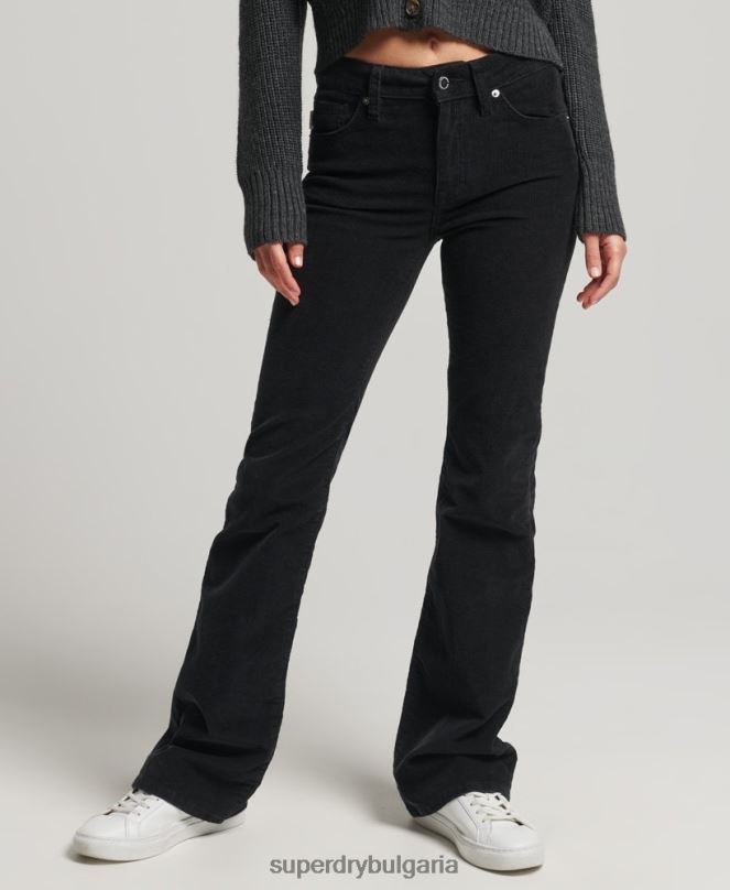 Superdry облекло N00H2311 черен Жени тънки дънки със средна височина