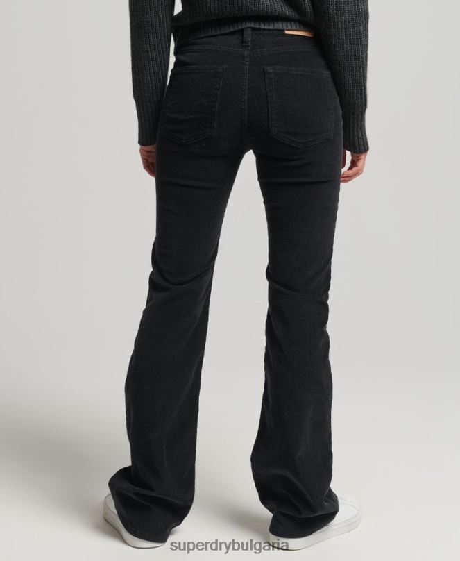 Superdry облекло N00H2311 черен Жени тънки дънки със средна височина