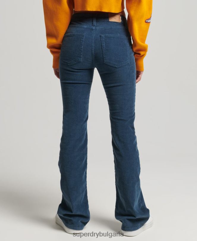 Superdry облекло N00H2582 военноморски флот Жени тънки дънки със средна височина