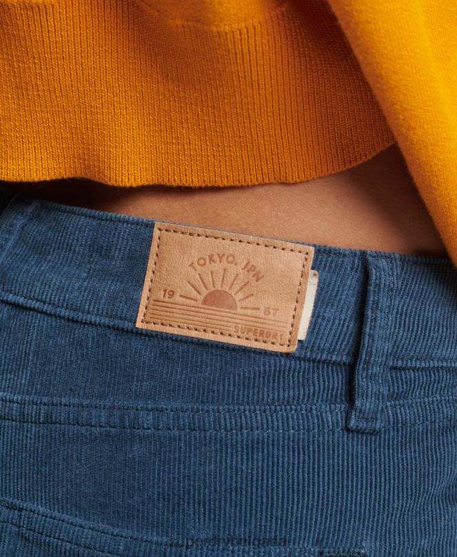Superdry облекло N00H2582 военноморски флот Жени тънки дънки със средна височина