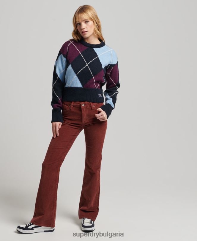 Superdry облекло N00H2598 червен Жени тънки дънки със средна височина