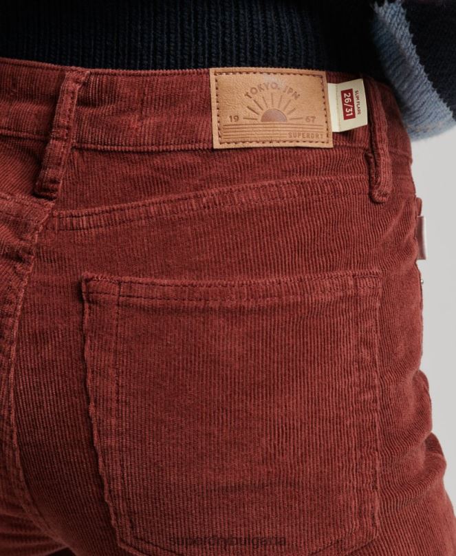 Superdry облекло N00H2598 червен Жени тънки дънки със средна височина