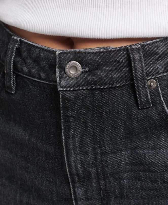 Superdry облекло N00H3886 черен Жени широки дънки от органичен памук