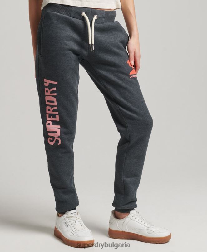Superdry облекло N00H2254 червен Жени реколта кали изрязани джогинг