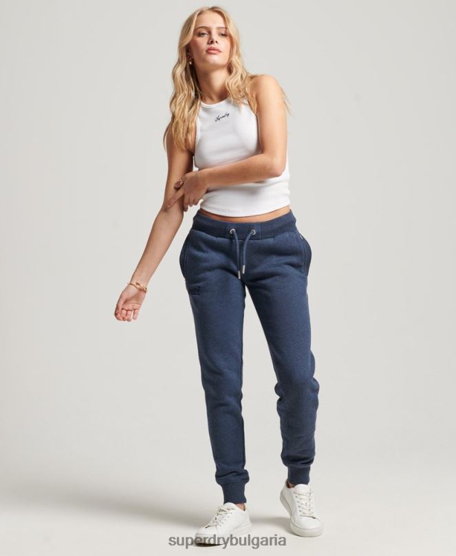 Superdry облекло N00H3898 военноморски флот Жени джогинг ретро бродирани лого