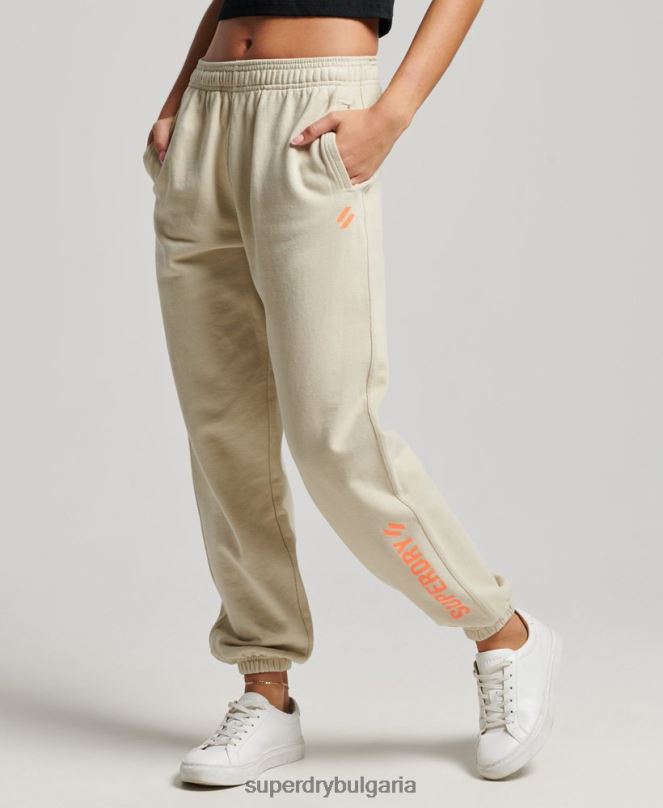 Superdry облекло N00H3902 бежово Жени основни спортове за джогинг