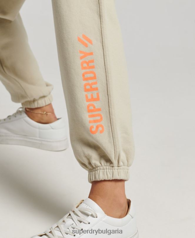 Superdry облекло N00H3902 бежово Жени основни спортове за джогинг