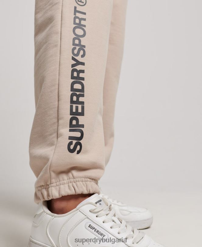 Superdry облекло N00H3905 бежово Жени основни джогинг