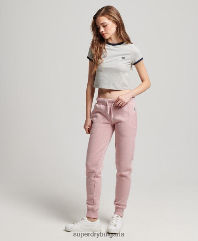 Superdry облекло N00H3911 розово Жени джогинг ретро бродирани лого