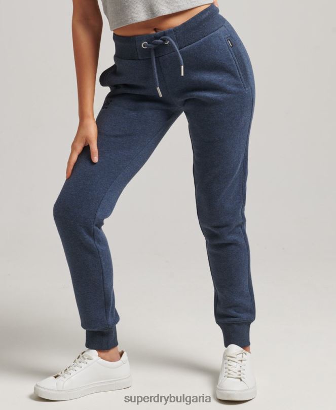 Superdry облекло N00H3912 военноморски флот Жени лого за джогинг от органичен памук