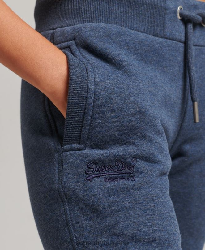 Superdry облекло N00H3912 военноморски флот Жени лого за джогинг от органичен памук