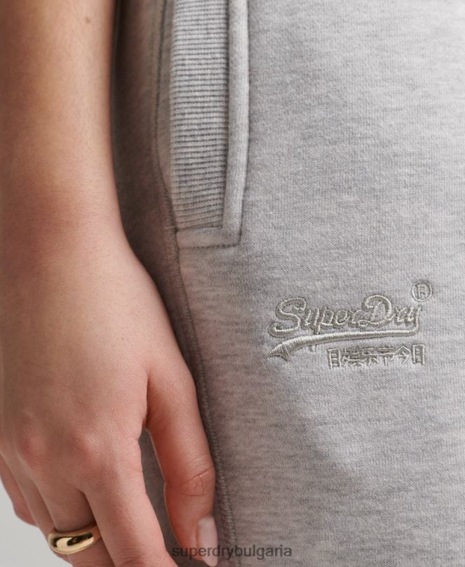 Superdry облекло N00H3915 светло сив Жени джогинг ретро бродирани лого от органичен памук