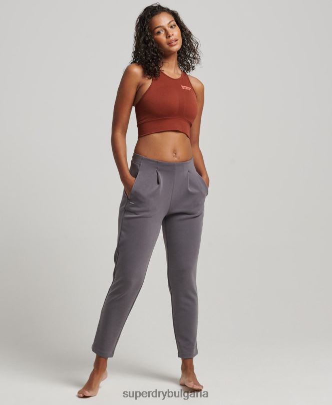 Superdry облекло N00H3919 сиво Жени гъвкави маратонки за джогинг
