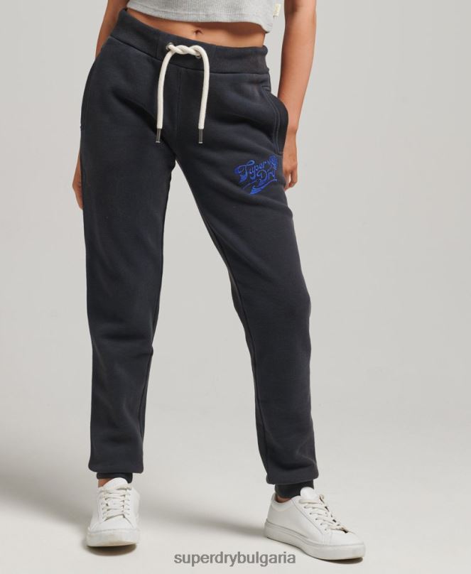 Superdry облекло N00H3922 военноморски флот Жени гордост и крафт джогинг