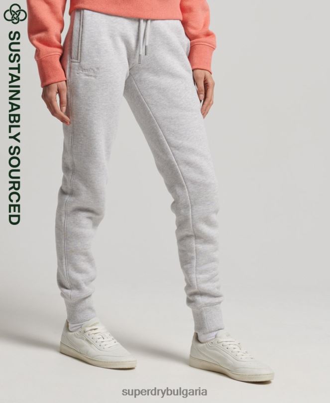 Superdry облекло N00H3924 светло сив Жени джогинг ретро бродирани лого от органичен памук