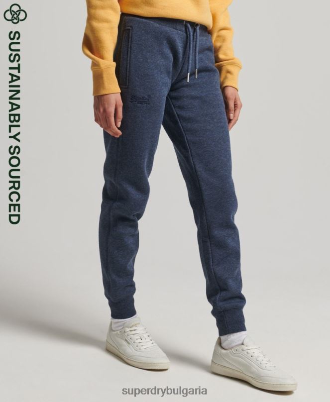 Superdry облекло N00H3929 военноморски флот Жени джогинг ретро бродирани лого от органичен памук